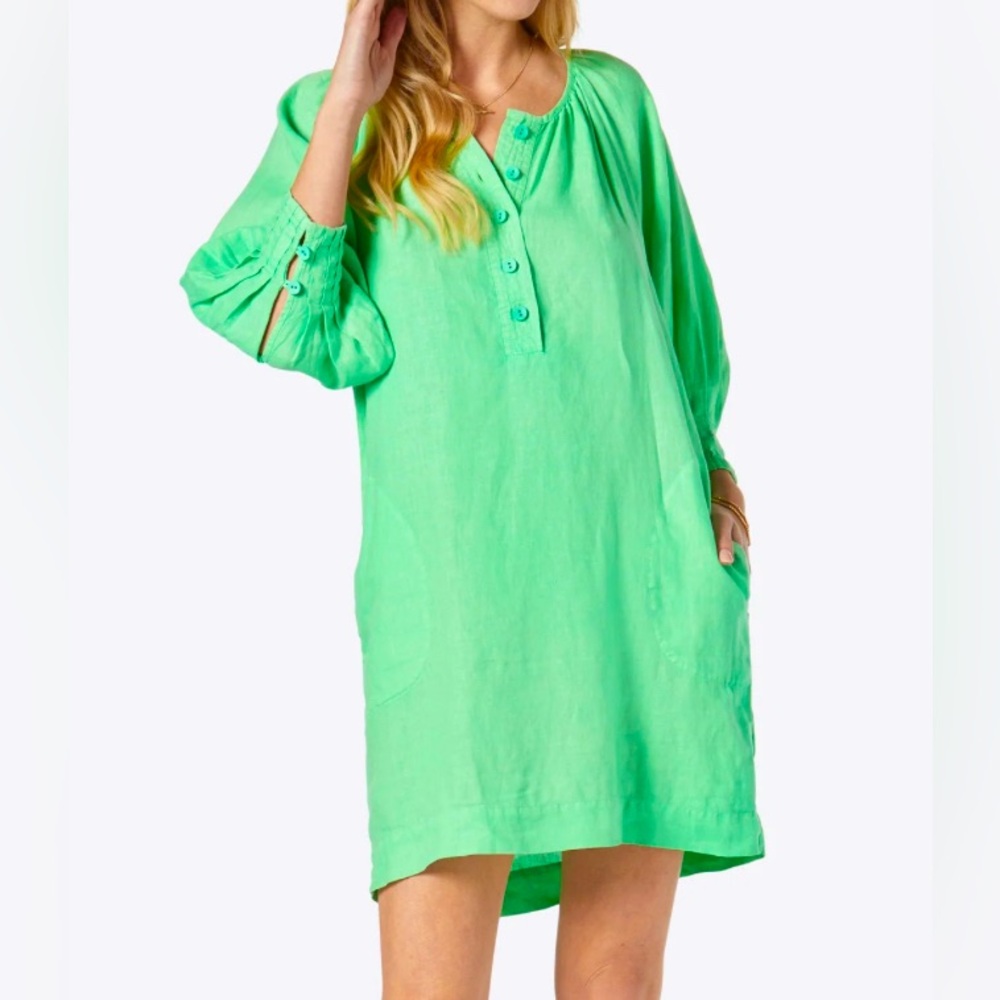 Joie Landra Mini Linen Dress~Dize:SMALL~3/4sleeve
